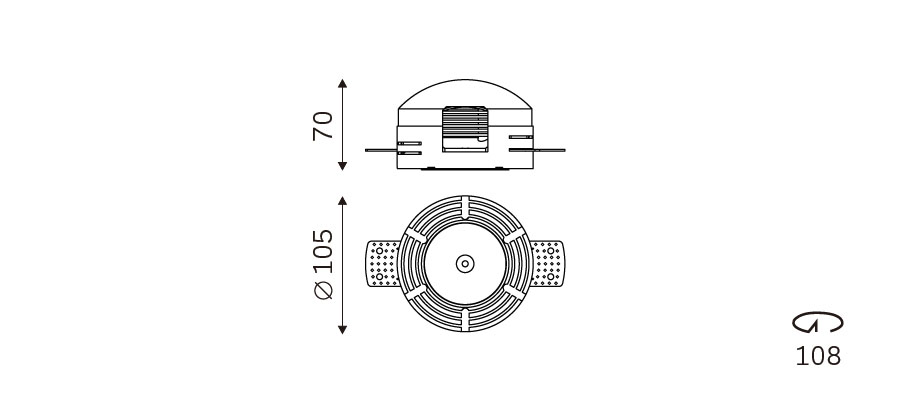 VERO 108 dimension drawing